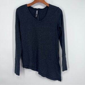 Mountain Hardwear Charcoal Grey Asymmetric Hem Long Sleeve Shirt